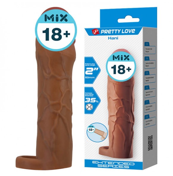 PRETTY LOVE - Hani Extend Penis Sleeve (L:18cm - D:3.9cm)